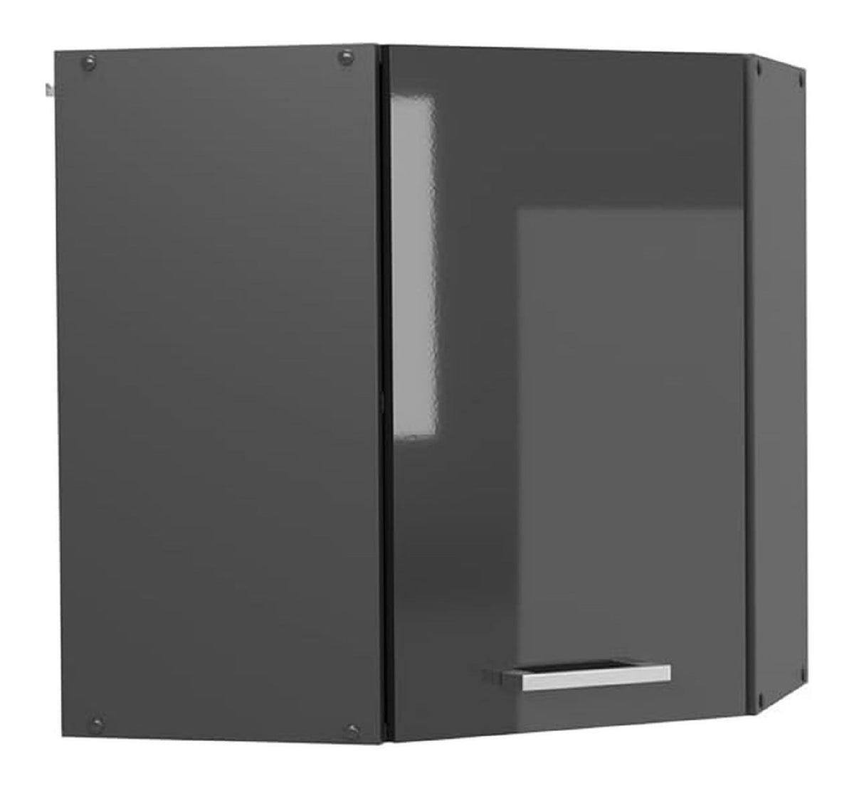 Eckhangeschrank R-Line, Anthrazit Hochglanz, 57 cm