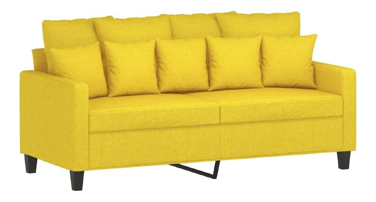2-Sitzer-Sofa Hellgelb 140 cm Stoff,Geeignet fur Schlafzimmer, Gastesofas, Sesselsofas