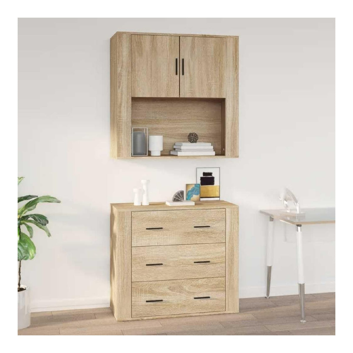 Holzwerkstoff Schrank fur Sideboard und Wandmontage Kuchenschrank als Hangeschrank Holzwerkstoff mit Stauraum