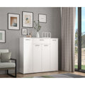 Sideboard mit 4 T¨¹ren und 1 Schublade aus Holzwerkstoff in Wei?, 139,3 ¡Á 120,7 ¡Á 34,1 cm