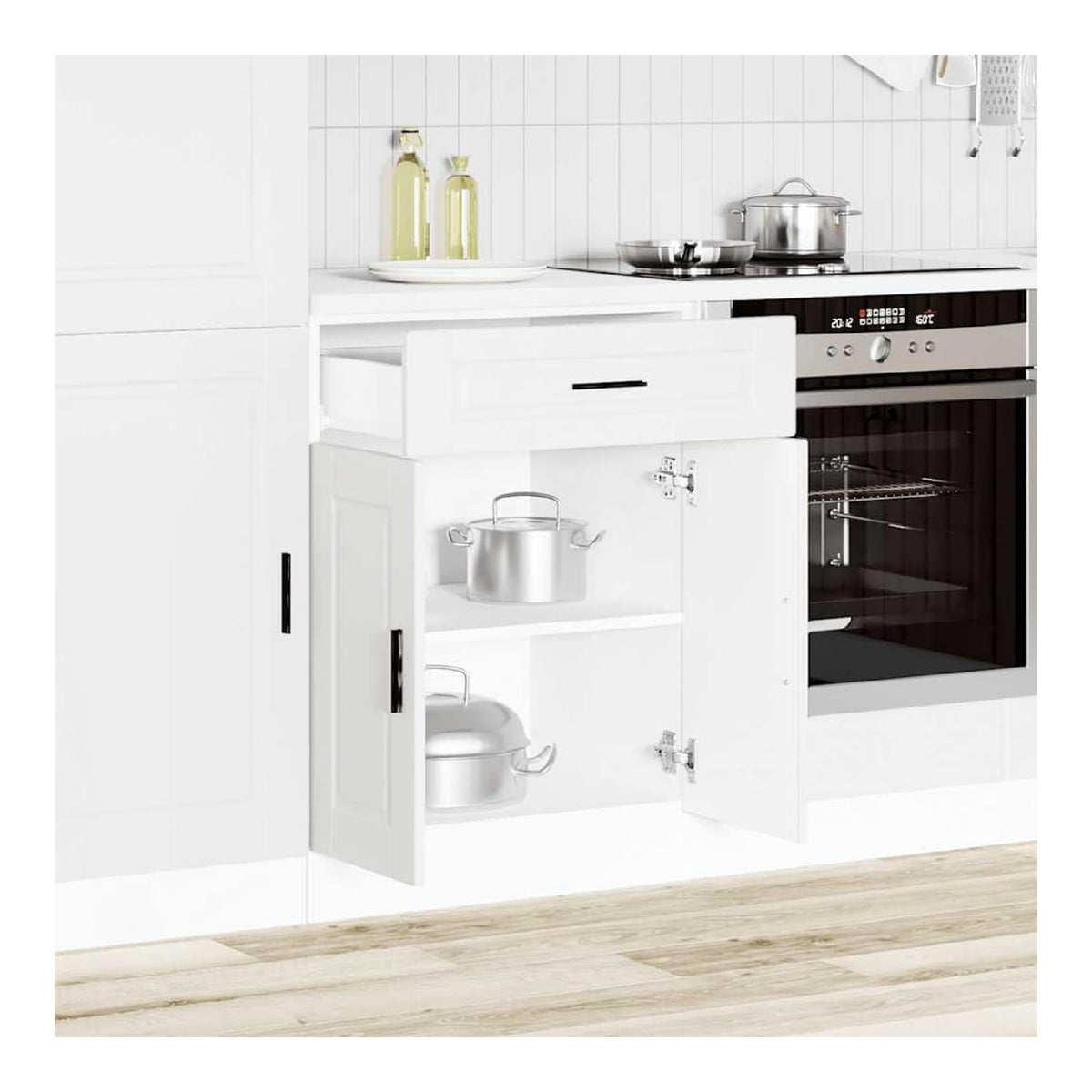 Unterschrank Kuchenmobel Holzwerkstoff Wei Porto Series mit verstellbaren Fu en Model853967