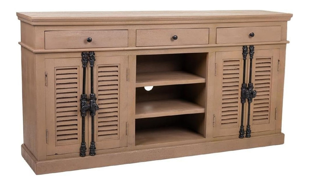DECO Aparador de Madera y Metal marron 173x41x89