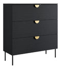 AXLIVING Kommode Brunelli 100 cm Schwarz