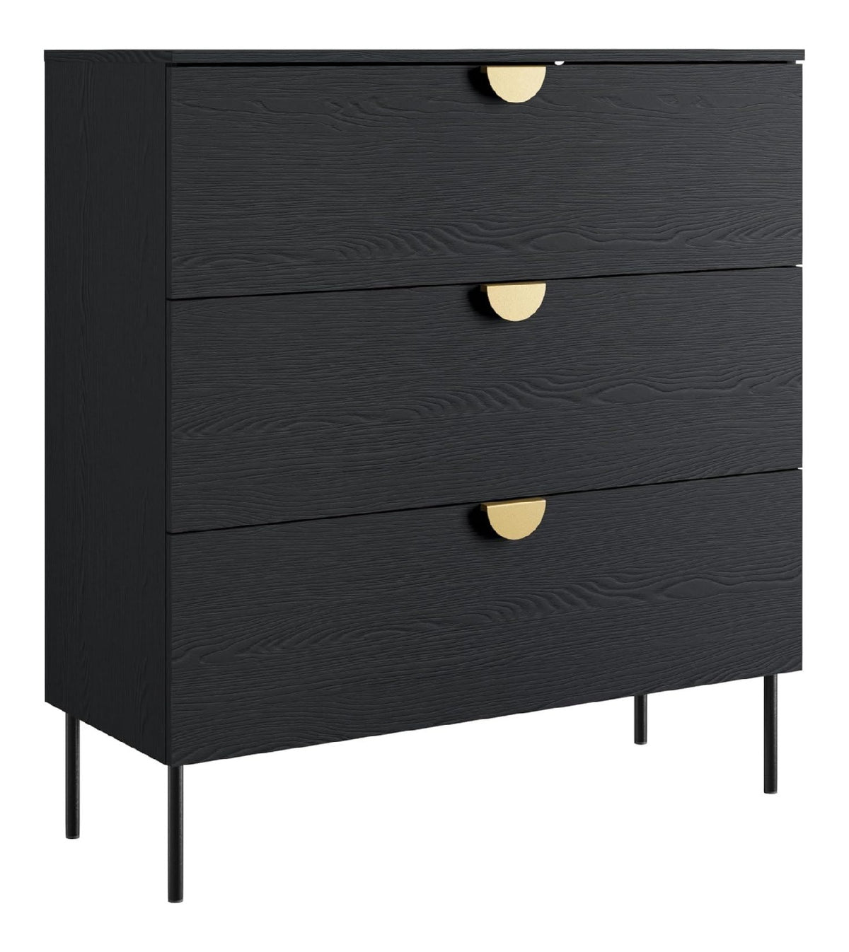 AXLIVING Kommode Brunelli 100 cm Schwarz