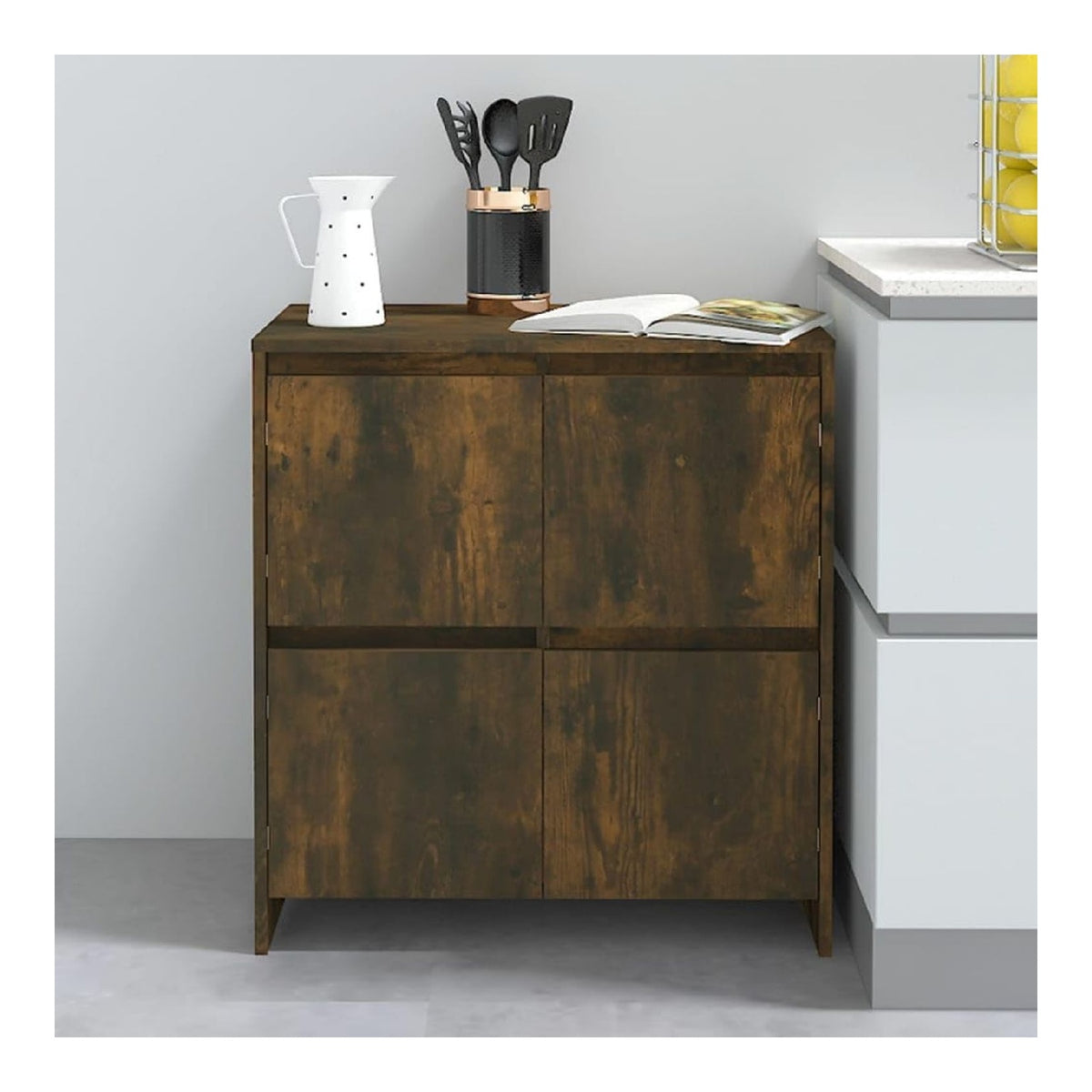 Schranke & Aufbewahrung, Buffets & Sideboards, Sideboard Rauchereiche, 70 x 41 x 75 cm, Holzwerkstoff