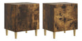 Nachttisch 2er Set Geraucherte Eiche 43x34,5x50 cm Nachtschrank
