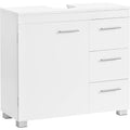 Waschbeckenunterschrank mit 3 Schubladen und 2 Fachern, 30 ¡Á 70 ¡Á 64 cm, Wolkenwei?