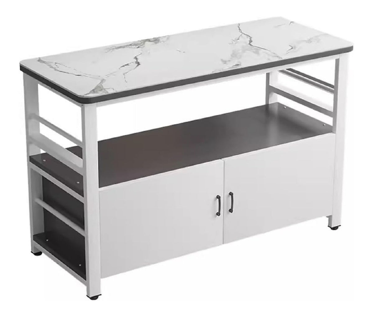 GLigeT Kuchenwagen Kucheninsel-Konsole, bodengleich, multifunktional, Aufbewahrungsregal for Kuchenbedarf, Sideboard, Schrank Kucheninsel