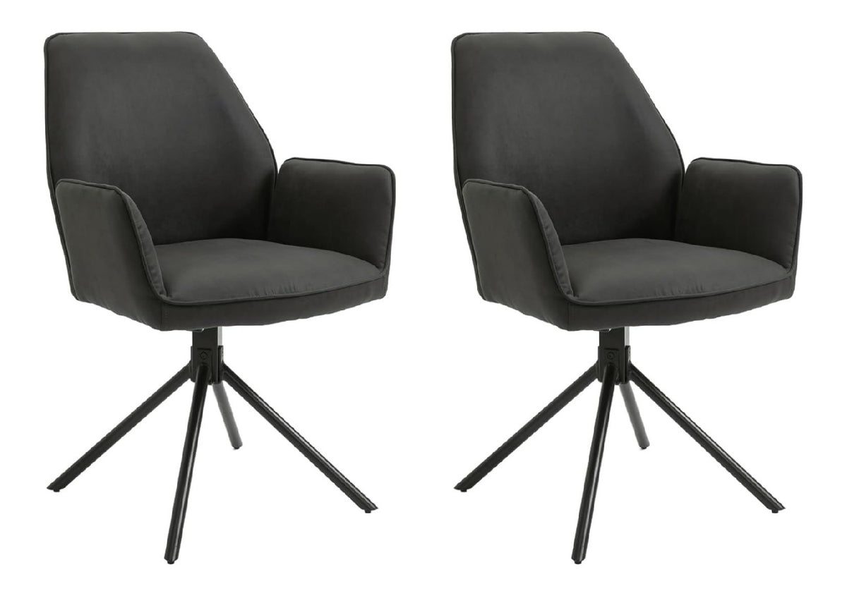Esszimmerstuhl 2er-Set Blair, Sitzschale 360 drehbar