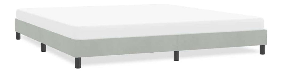 Bettgestell ohne Matratze Hellgrau 180x220 cm, Samtstoff, Lattenrost fur optimale Unterstutzung, modernes Design, Robustes Schlafzimmermobel
