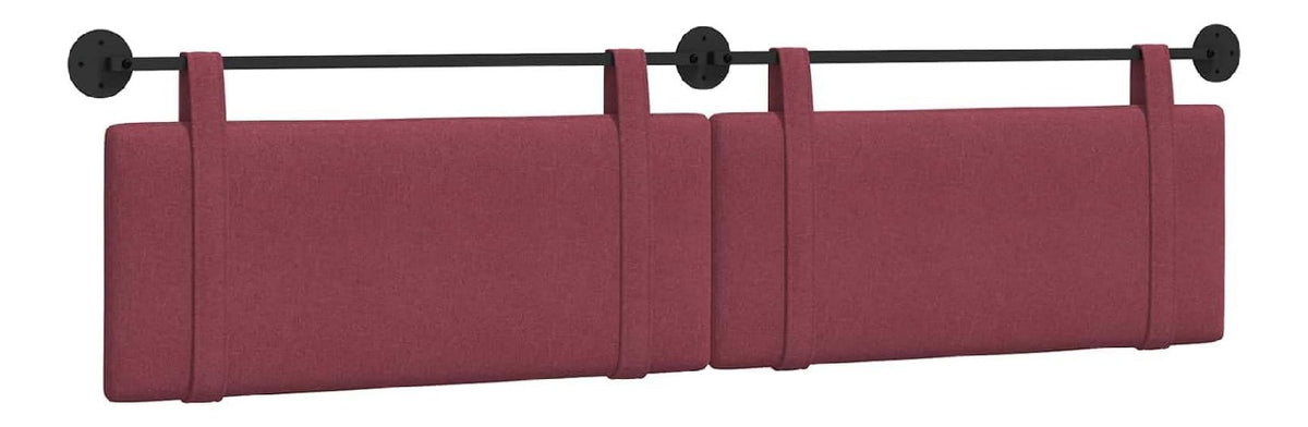 Kopfteil zum Aufhangen, Bordeauxrot, aus Stoff, Wanddesign