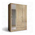 VESALA Kleiderschrank Drehturenschrank Mauvella Eiche 135 x 195 x 56 cm
