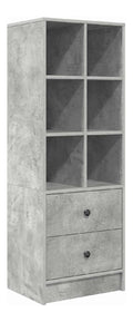 Sideboard grau Zement 45,5 x 34 x 127 cm