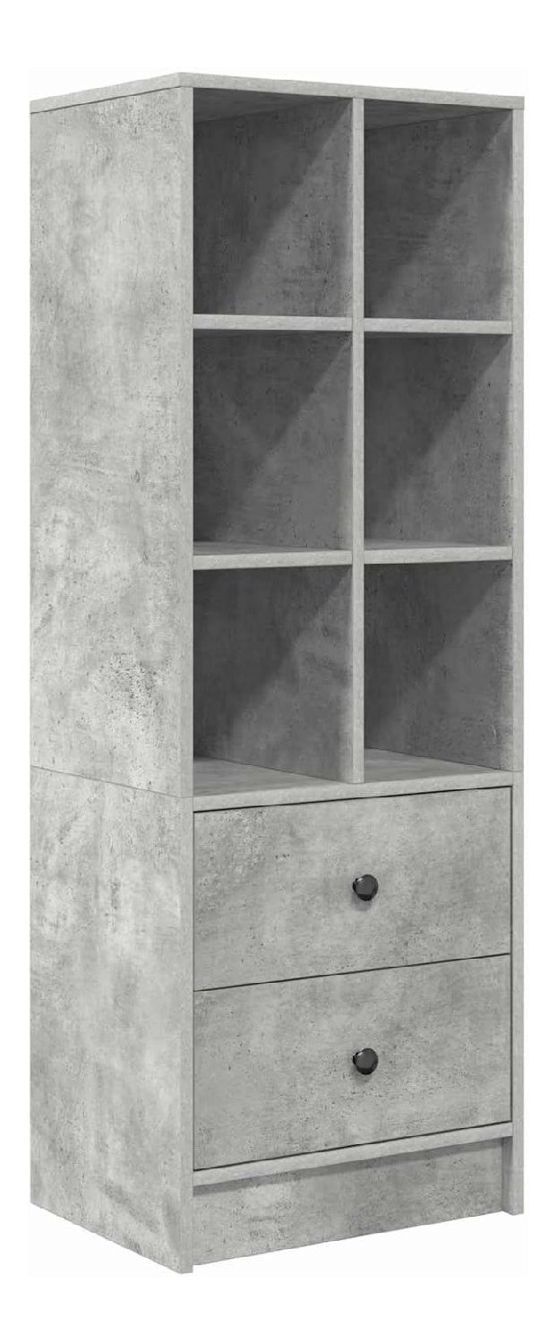 Sideboard grau Zement 45,5 x 34 x 127 cm