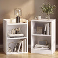 Nachttisch-Set mit offenen Fachern und verstellbarem Regal, 2er-Set, Wolkenwei?