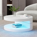 Runder Couchtisch mit drehbarer Tischplatte und LED-Beleuchtung