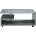 Couchtisch aus Holzwerkstoff in Hellgrauer Betonoptik, 105 ¡Á 60 ¡Á 45,6 cm